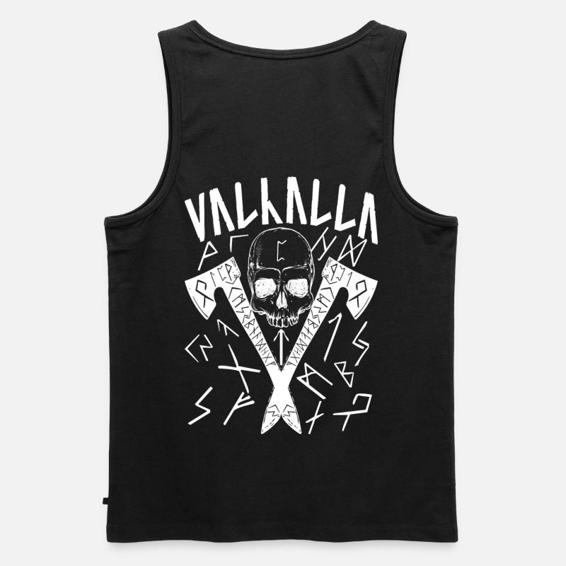 Valhalla Runes - Männer Premium Bio Tank Top - Schwarz