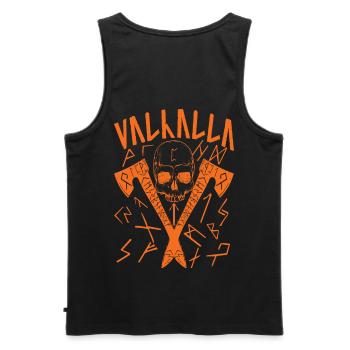 Valhalla Runes - Männer Premium Bio Tank Top - Schwarz - Hinten - AI Model Male 178 light (178cm)