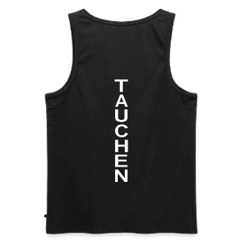 Diving Scripture Gift - Men's Premium Organic Tank Top - black - Back - AI Model Male 178 light (178cm)