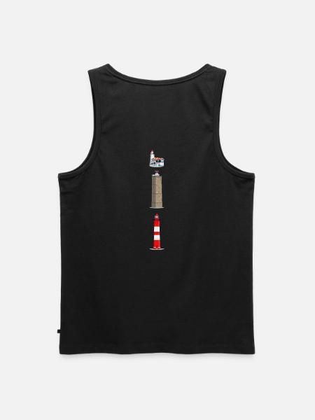 Lighthouses Ameland, Terschelling, Marche - Men's Premium Organic Tank Top - black