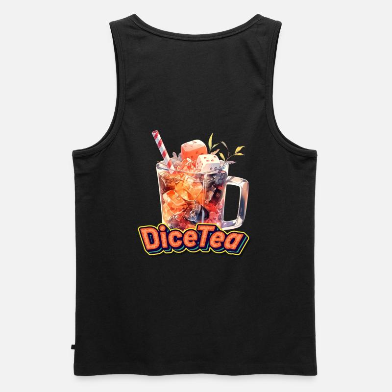 DiceTea V.1 - Männer Premium Bio Tank Top - Schwarz