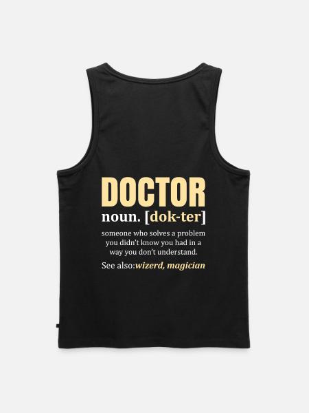 Doktor - Doktorin - Männer Premium Bio Tank Top - Schwarz
