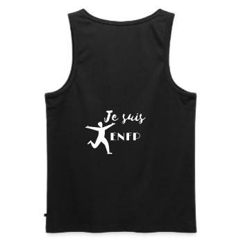 Personnalité ENFP - Débardeur bio Premium Homme - noir - Dos - AI Model Male 178 light (178cm)