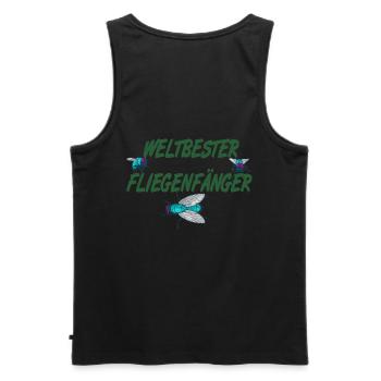 Weltbester Fliegenfänger, Insekten Stubenfliege - Männer Premium Bio Tank Top - Schwarz - Hinten - AI Model Male 178 light (178cm)