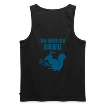 The devil is a squirrel, Devil Squirrel - Men's Premium Organic Tank Top - black - Back - AI Model Male 178 light (178cm)
