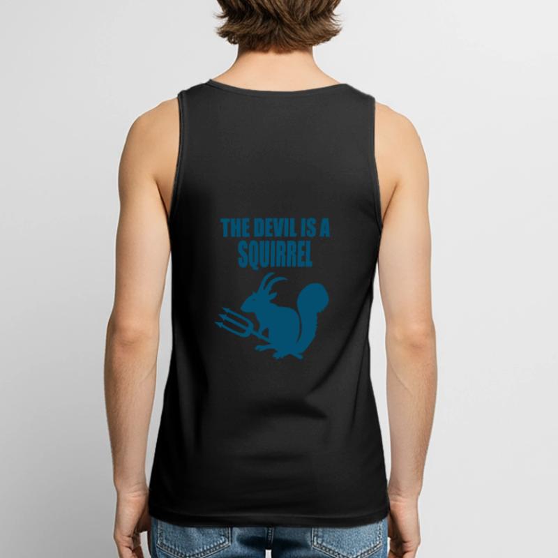 The devil is a squirrel, Devil Squirrel Men's Premium Organic Tank Top