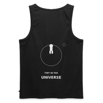 Tiny dans l’Univers - Débardeur bio Premium Homme - noir - Dos - AI Model Male 178 light (178cm)