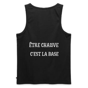 CHAUVE - Débardeur bio Premium Homme - noir - Dos - AI Model Male 178 light (178cm)