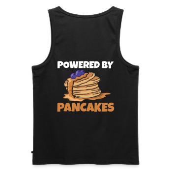 Powered By Pancakes Foodies Sweet Dish Crown - Männer Premium Bio Tank Top - Schwarz - Hinten - AI Model Male 178 light (178cm)