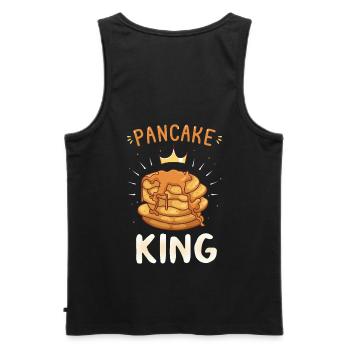 Pancake King Foodies Sweet Dish Crown - Männer Premium Bio Tank Top - Schwarz - Hinten - AI Model Male 178 light (178cm)