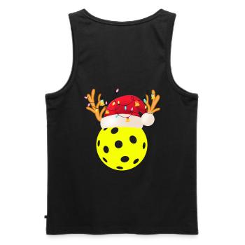 Joueur de pickleball de Noël Sport Paddleball - Débardeur bio Premium Homme - noir - Dos - AI Model Male 178 light (178cm)