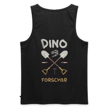 Dinosaurier Forscher Design für Jungs - Männer Premium Bio Tank Top - Schwarz - Hinten - AI Model Male 178 light (178cm)