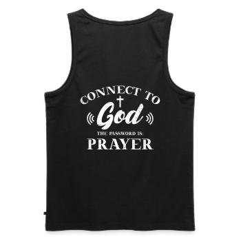 Verbinden Sie Sich Mit Gott. Das Passwort Ist - Männer Premium Bio Tank Top - Schwarz - Hinten - AI Model Male 178 light (178cm)