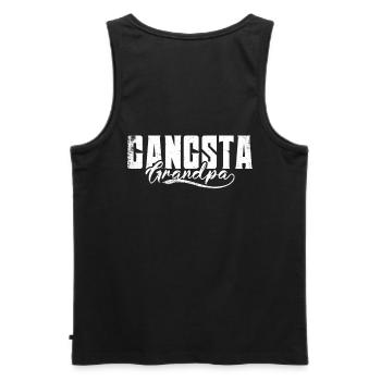 Gangsta Grandpa Design for a Grandpa - Men's Premium Organic Tank Top - black - Back - AI Model Male 178 light (178cm)