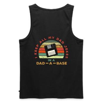 Ich Bewahre Alle Witze Meines Vaters In Einem - Männer Premium Bio Tank Top - Schwarz - Hinten - AI Model Male 178 light (178cm)