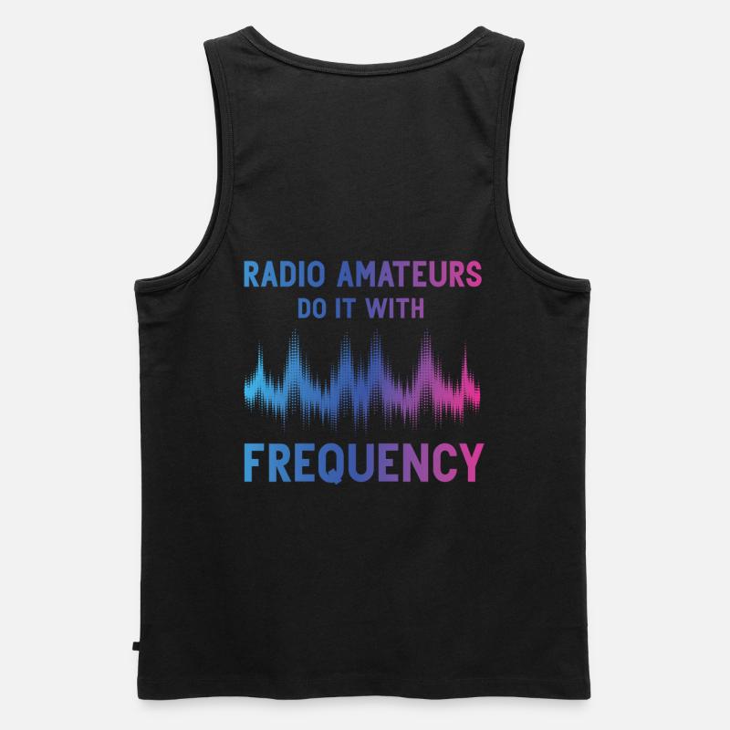 Funkamateure Tun Es Mit Frequenz - Männer Premium Bio Tank Top - Schwarz