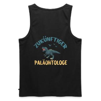 Zukünftiger Paläontologe, Dinosaurier - Männer Premium Bio Tank Top - Schwarz - Hinten - AI Model Male 178 light (178cm)