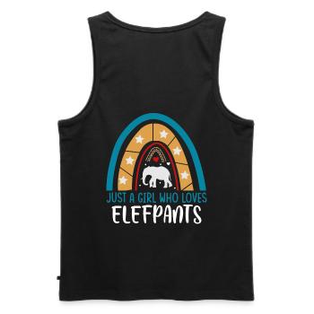 Juste une fille qui aime le design pour les éléphants - Débardeur bio Premium Homme - noir - Dos - AI Model Male 178 light (178cm)