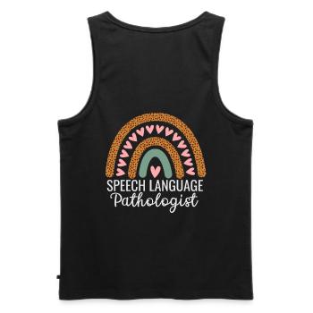 Sprachpathologen-design Für Sprache - Männer Premium Bio Tank Top - Schwarz - Hinten - AI Model Male 178 light (178cm)