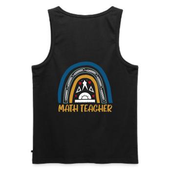 Conception de professeur de mathématiques pour professeur de mathématiques - Débardeur bio Premium Homme - noir - Dos - AI Model Male 178 light (178cm)
