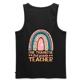 Ein Dankbares Lehrerdesign Für Die 3. Klasse - Männer Premium Bio Tank Top - Schwarz - Hinten - AI Model Male 178 light (178cm)