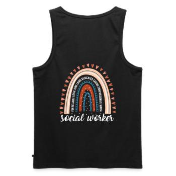Sozialarbeiter-design Für Wohlfahrtsarbeiter - Männer Premium Bio Tank Top - Schwarz - Hinten - AI Model Male 178 light (178cm)