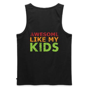 Fantastisch Wie Mein Kinderdesign Für Papa Oder - Männer Premium Bio Tank Top - Schwarz - Hinten - AI Model Male 178 light (178cm)