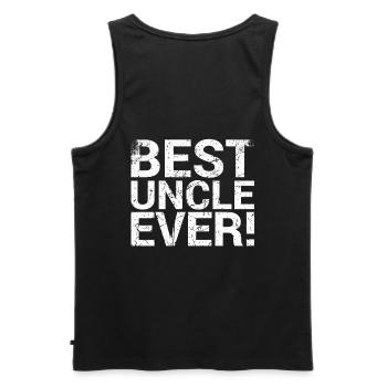 Best uncle of all time for the birthday of the - Men's Premium Organic Tank Top - black - Back - AI Model Male 178 light (178cm)
