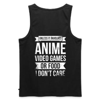 Es Sei Denn, Es Handelt Sich Um Anime-videospiele - Männer Premium Bio Tank Top - Schwarz - Hinten - AI Model Male 178 light (178cm)