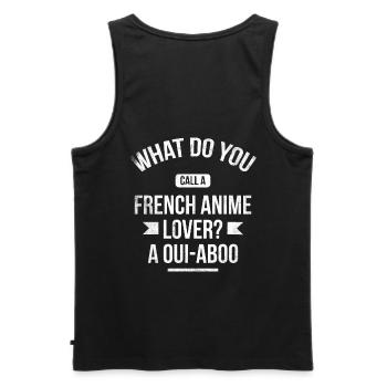 Wie Nennt Man Einen Französischen Anime-liebhaber? - Männer Premium Bio Tank Top - Schwarz - Hinten - AI Model Male 178 light (178cm)