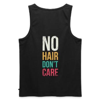 No hair is not interested in - Men's Premium Organic Tank Top - black - Back - AI Model Male 178 light (178cm)