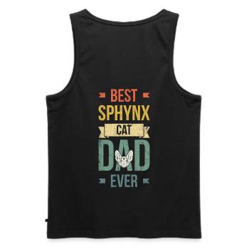 Bester Sphynx-katzenvater Aller Zeiten Design Für - Männer Premium Bio Tank Top - Schwarz - Hinten - AI Model Male 178 light (178cm)