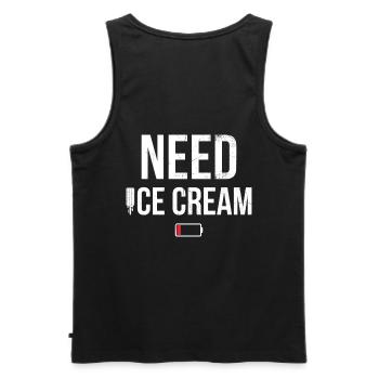 Besoin de crème glacée pour frozen sweet fan - Débardeur bio Premium Homme - noir - Dos - AI Model Male 178 light (178cm)