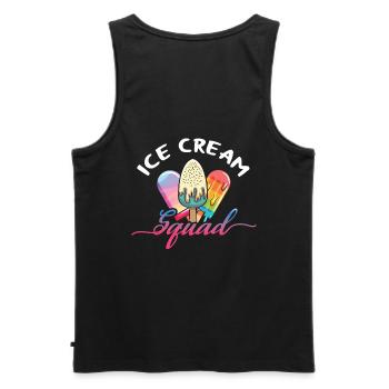 Ice Cream Squad pour les fans de frozen sweet - Débardeur bio Premium Homme - noir - Dos - AI Model Male 178 light (178cm)