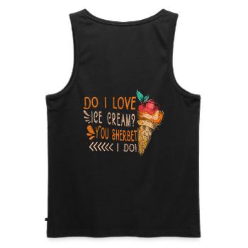 Love I Ice Cream, You Sorbet, The Me For - Débardeur bio Premium Homme - noir - Dos - AI Model Male 178 light (178cm)