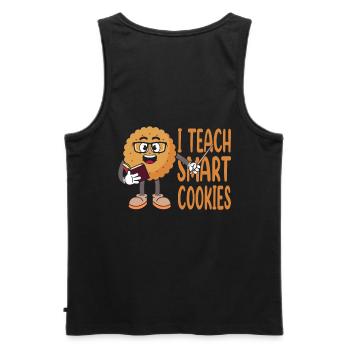 J’enseigne les cookies intelligents pour les boulangers ou - Débardeur bio Premium Homme - noir - Dos - AI Model Male 178 light (178cm)