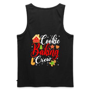 Cookie baking crew for baking or baking - Men's Premium Organic Tank Top - black - Back - AI Model Male 178 light (178cm)