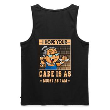 Ich Hoffe, Ihr Kuchen Ist So Saftig Wie Ich Für - Männer Premium Bio Tank Top - Schwarz - Hinten - AI Model Male 178 light (178cm)