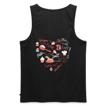 Heart Baking Design For Bakers Or Baking Fans - Men's Premium Organic Tank Top - black - Back - AI Model Male 178 light (178cm)