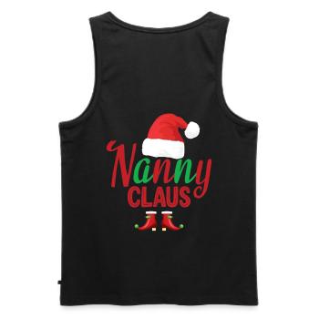 Nanny Claus Design Für Großmutter Oma - Männer Premium Bio Tank Top - Schwarz - Hinten - AI Model Male 178 light (178cm)
