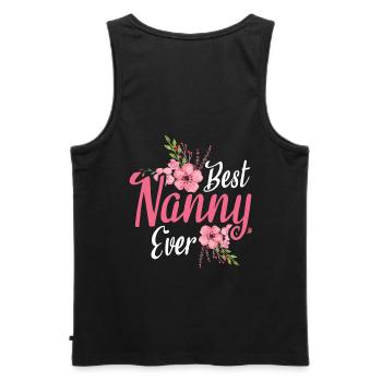 Beste Nanny Aller Zeiten Für Großmutter Oma - Männer Premium Bio Tank Top - Schwarz - Hinten - AI Model Male 178 light (178cm)