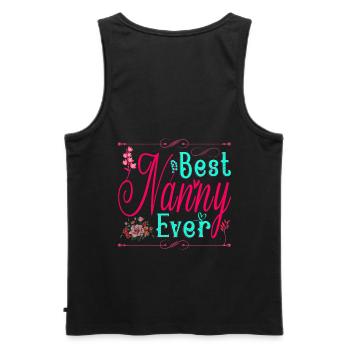 Beste Nanny Aller Zeiten Für Großmutter Oma - Männer Premium Bio Tank Top - Schwarz - Hinten - AI Model Male 178 light (178cm)