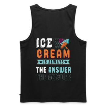 Eiscreme Ist Immer Die Antwort Auf Gefrorene - Männer Premium Bio Tank Top - Schwarz - Hinten - AI Model Male 178 light (178cm)