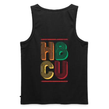 Hbcu For Proud African Americans - Men's Premium Organic Tank Top - black - Back - AI Model Male 178 light (178cm)