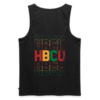 Hbcu For Pride African Americans - Men's Premium Organic Tank Top - black - Back - AI Model Male 178 light (178cm)