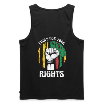 Fight Your Rights For Pride African Americans - Men's Premium Organic Tank Top - black - Back - AI Model Male 178 light (178cm)