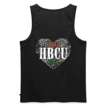 Stolzes Hbcu-schwarzes Für Stolzen Afroamerikaner - Männer Premium Bio Tank Top - Schwarz - Hinten - AI Model Male 178 light (178cm)