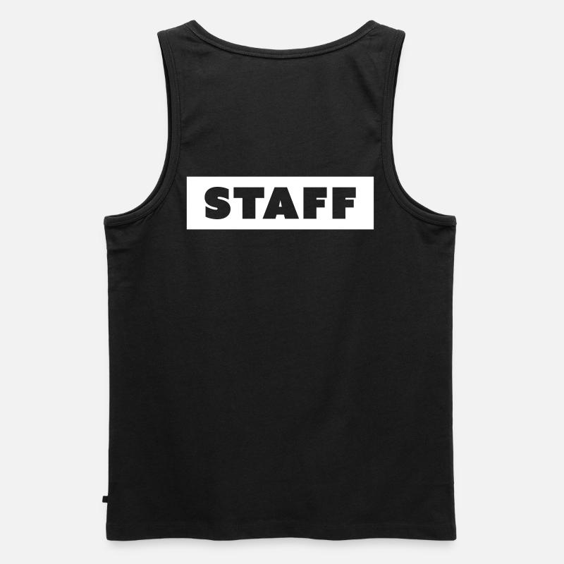 STAFF - Männer Premium Bio Tank Top - Schwarz