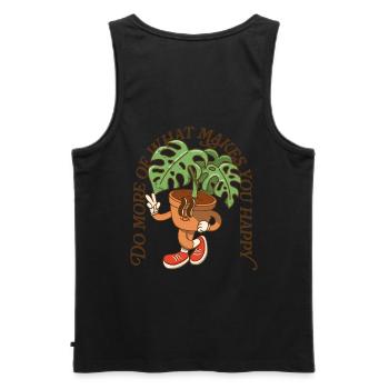 Retro Design - Männer Premium Bio Tank Top - Schwarz - Hinten - AI Model Male 178 light (178cm)
