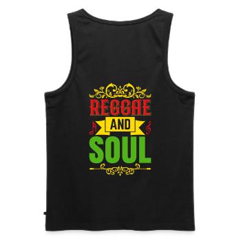 Reggae Und Soul Reggae Style Design Für - Männer Premium Bio Tank Top - Schwarz - Hinten - AI Model Male 178 light (178cm)